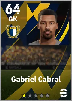 Gabriel Cabral eFootball 2026 player card — 64 OVR GK