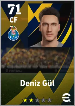 Deniz Gul eFootball 2026 player card — 71 OVR CF