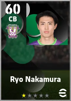 Ryo Nakamura eFootball 2026 player card — 60 OVR CB