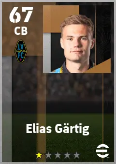 Elias Gartig eFootball 2026 player card — 67 OVR CB
