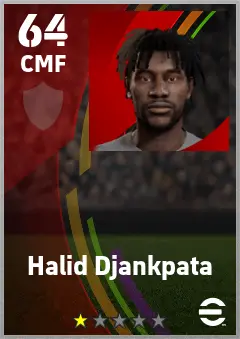 Halid Djankpata eFootball 2026 player card — 64 OVR CMF