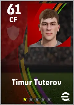 Timur Tuterov eFootball 2026 player card — 61 OVR CF