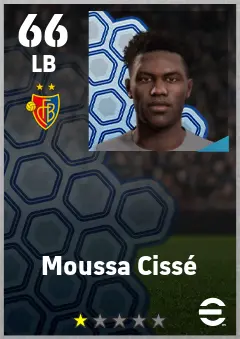 Moussa Cisse eFootball 2026 player card — 66 OVR LB