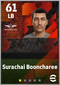 Surachai Booncharee eFootball 2026 player card — 61 OVR LB