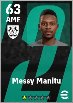 Messy Manitu eFootball 2026 player card — 63 OVR AMF