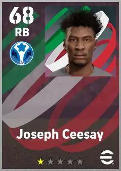 Joseph Ceesay eFootball 2026 player card — 68 OVR RB
