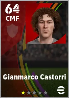 Gianmarco Castorri eFootball 2026 player card — 64 OVR CMF