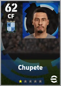 Chupete eFootball 2026 player card — 62 OVR CF