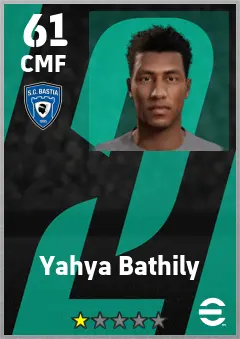 Yahya Bathily eFootball 2026 player card — 61 OVR CMF