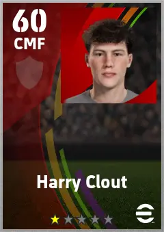 Harry Clout eFootball 2026 player card — 60 OVR CMF