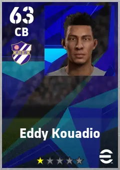 Eddy Kouadio eFootball 2026 player card — 63 OVR CB