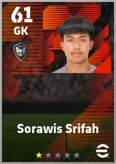 Sorawis Srifah eFootball 2026 player card — 61 OVR GK