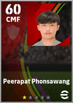 Peerapat Phonsawang eFootball 2026 player card — 60 OVR CMF