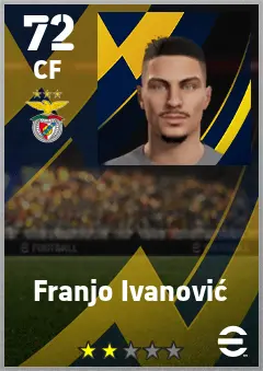 Franjo Ivanovic eFootball 2026 player card — 72 OVR CF