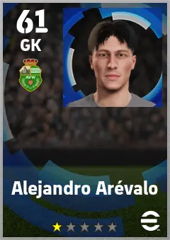 Alejandro Arevalo eFootball 2026 player card — 61 OVR GK
