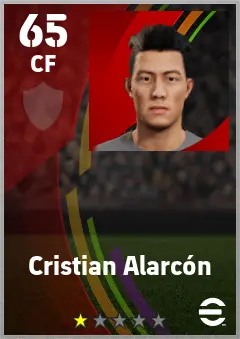 Cristian Alarcon eFootball 2026 player card — 65 OVR CF