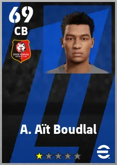 A. Ait Boudlal eFootball 2026 player card — 69 OVR CB