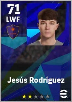 Jesus Rodriguez eFootball 2026 player card — 71 OVR LWF