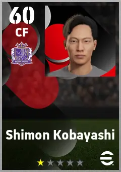 Shimon Kobayashi eFootball 2026 player card — 60 OVR CF