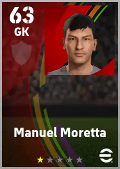Manuel Moretta eFootball 2026 player card — 63 OVR GK