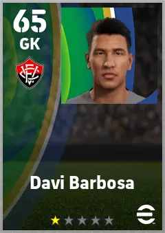 Davi Barbosa eFootball 2026 player card — 65 OVR GK
