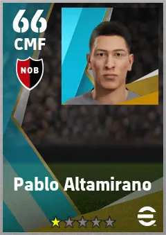 Pablo Altamirano eFootball 2026 player card — 66 OVR CMF