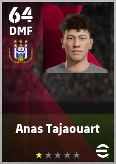 Anas Tajaouart eFootball 2026 player card — 64 OVR DMF