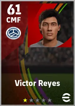 Victor Reyes eFootball 2026 player card — 61 OVR CMF