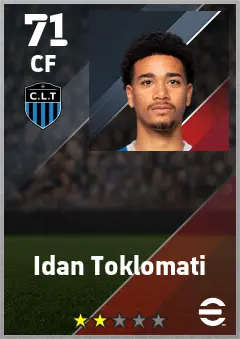 Idan Toklomati eFootball 2026 player card — 71 OVR CF