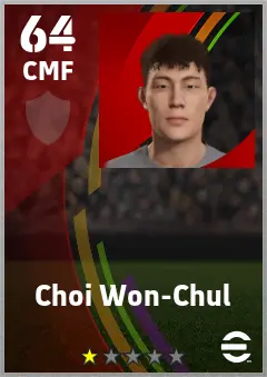 Choi Won-Chul eFootball 2026 player card — 64 OVR CMF