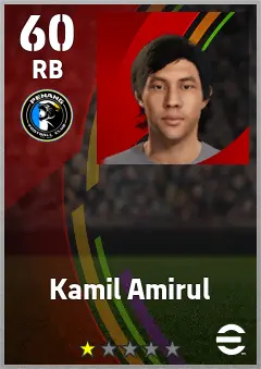 Kamil Amirul eFootball 2026 player card — 60 OVR RB