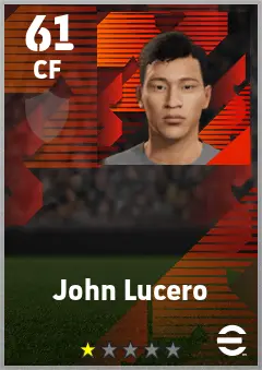 John Lucero eFootball 2026 player card — 61 OVR CF