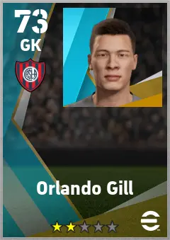 Orlando Gill eFootball 2026 player card — 73 OVR GK