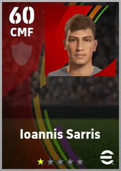 Ioannis Sarris eFootball 2026 player card — 60 OVR CMF