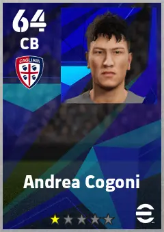 Andrea Cogoni eFootball 2026 player card — 64 OVR CB