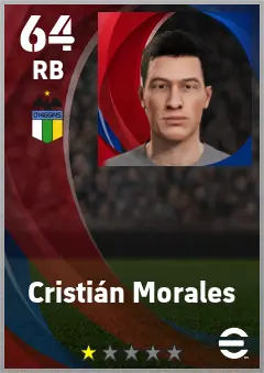 Cristian Morales eFootball 2026 player card — 64 OVR RB