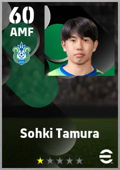 Sohki Tamura eFootball 2026 player card — 60 OVR AMF