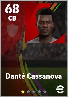 Dante Cassanova eFootball 2026 player card — 68 OVR CB