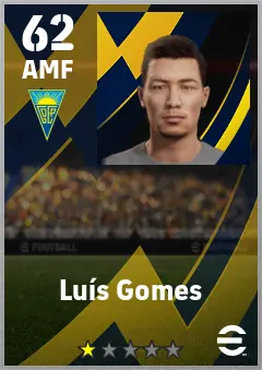 Luis Gomes eFootball 2026 player card — 62 OVR AMF