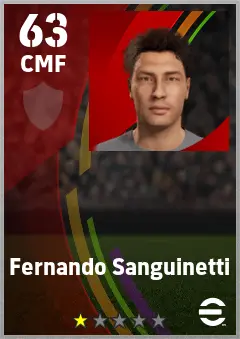 Fernando Sanguinetti eFootball 2026 player card — 63 OVR CMF
