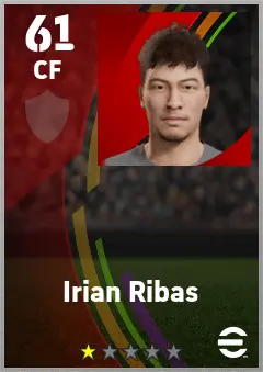 Irian Ribas eFootball 2026 player card — 61 OVR CF