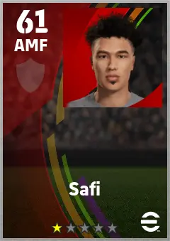 Safi eFootball 2026 player card — 61 OVR AMF