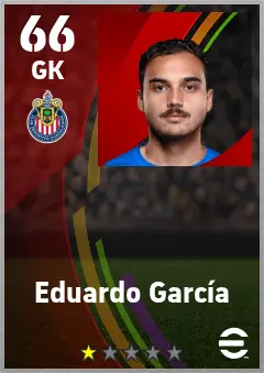 Eduardo Garcia eFootball 2026 player card — 66 OVR GK