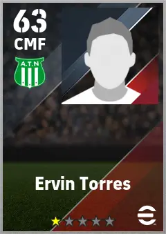 Ervin Torres eFootball 2026 player card — 63 OVR CMF