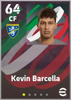 Kevin Barcella eFootball 2026 player card — 64 OVR CF