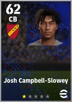 Josh Campbell-Slowey eFootball 2026 player card — 62 OVR CB