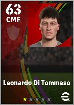 Leonardo Di Tommaso eFootball 2026 player card — 63 OVR CMF