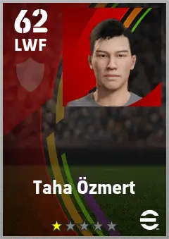 Taha Ozmert eFootball 2026 player card — 62 OVR LWF