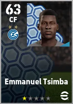 Emmanuel Tsimba eFootball 2026 player card — 63 OVR CF