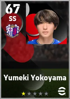 Yumeki Yokoyama eFootball 2026 player card — 67 OVR SS